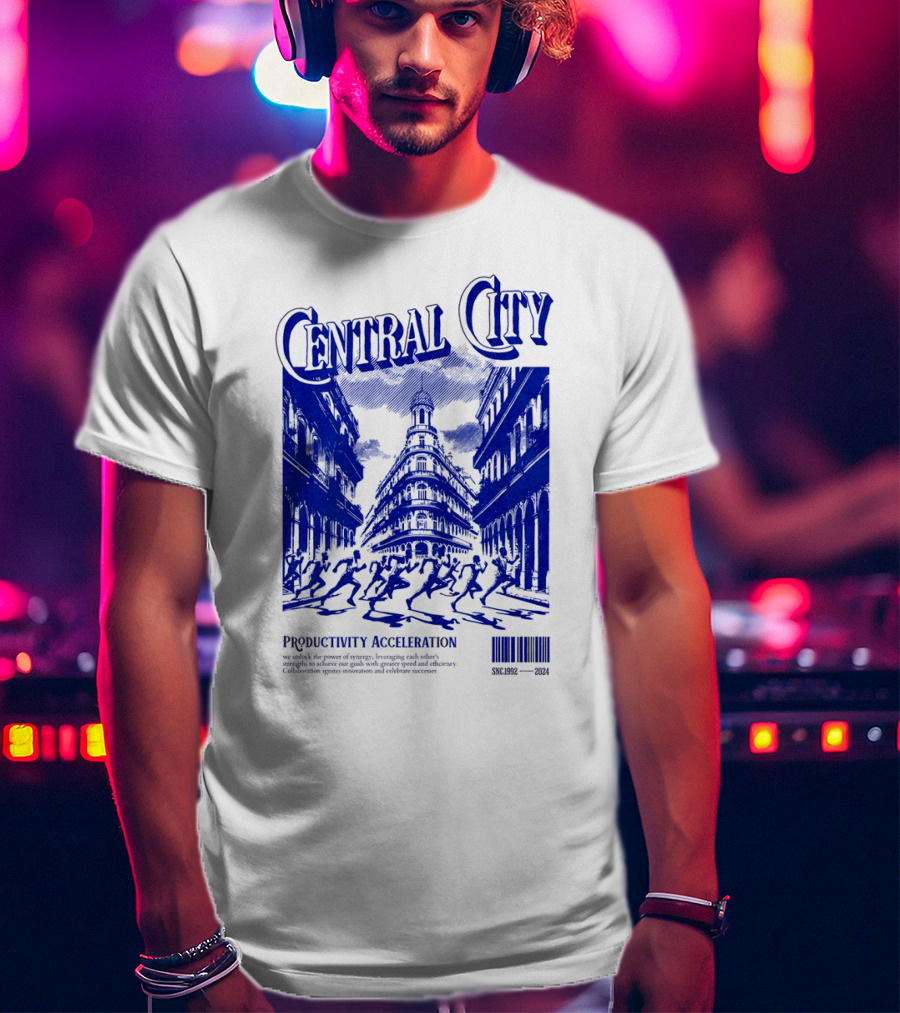 CENTRAL CITY PRODUCTIVITY ACCELERATION CROWDED STREETSCAPE T-Shirt