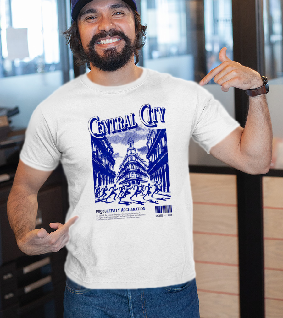 CENTRAL CITY PRODUCTIVITY ACCELERATION CROWDED STREETSCAPE T-Shirt