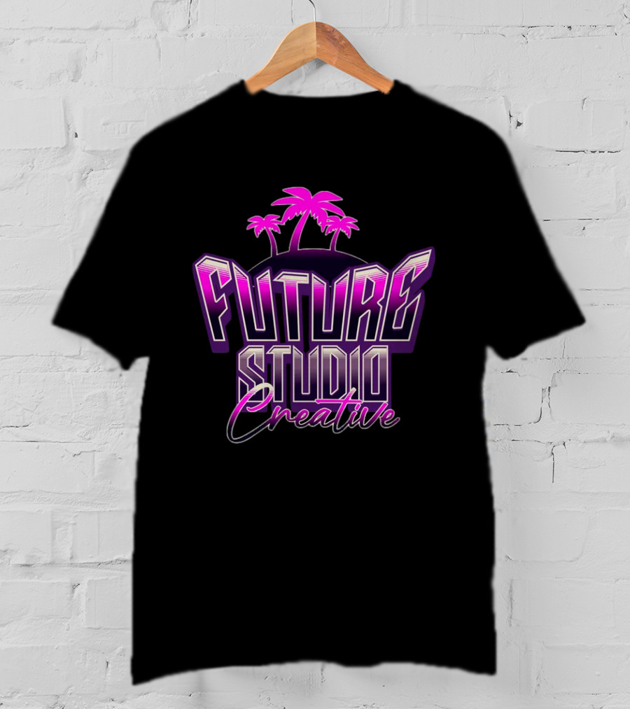 Future Studio Creative Synthwave Neon Palms T-Shirt