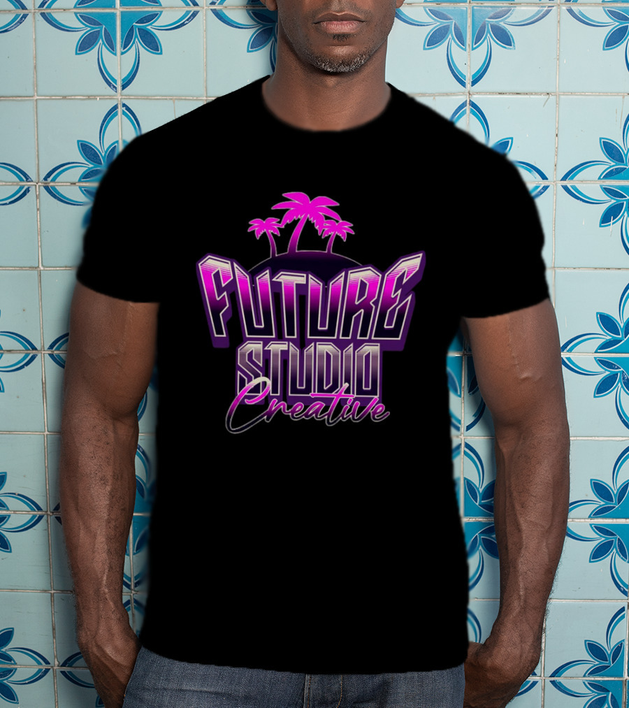 Future Studio Creative Synthwave Neon Palms T-Shirt