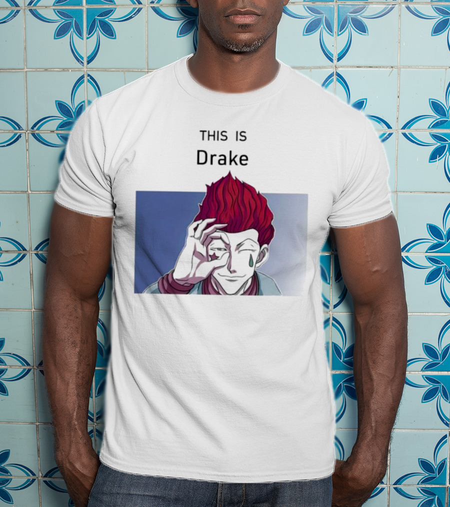 Hisoka This Is Drake Tear Symbol Pink Hair Anime Meme T-Shirt