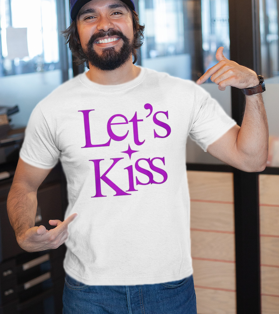 Let’s Kiss Starry Violet Text T-Shirt