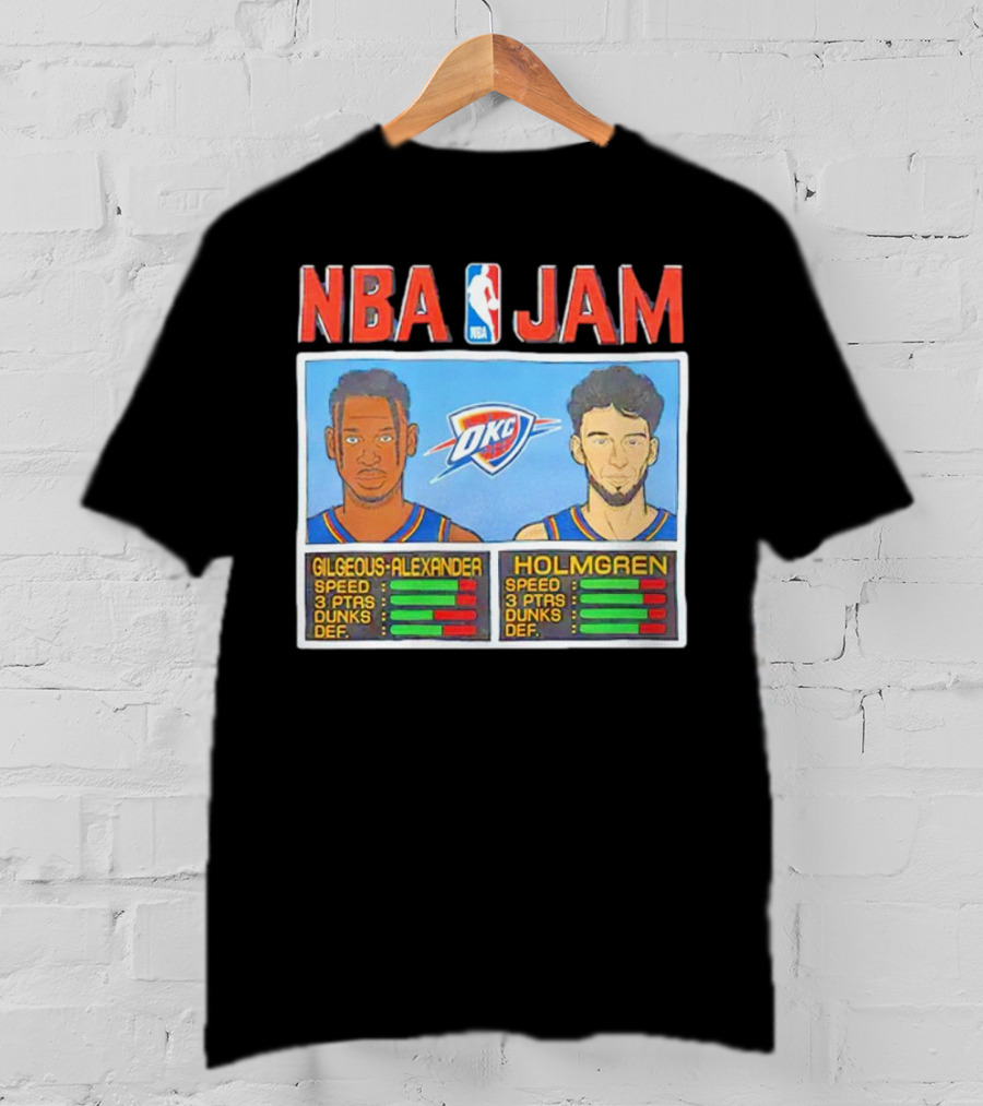 NBA Jam Shai Gilgeous-Alexander Chet Holmgren OKC Thunder T-Shirt