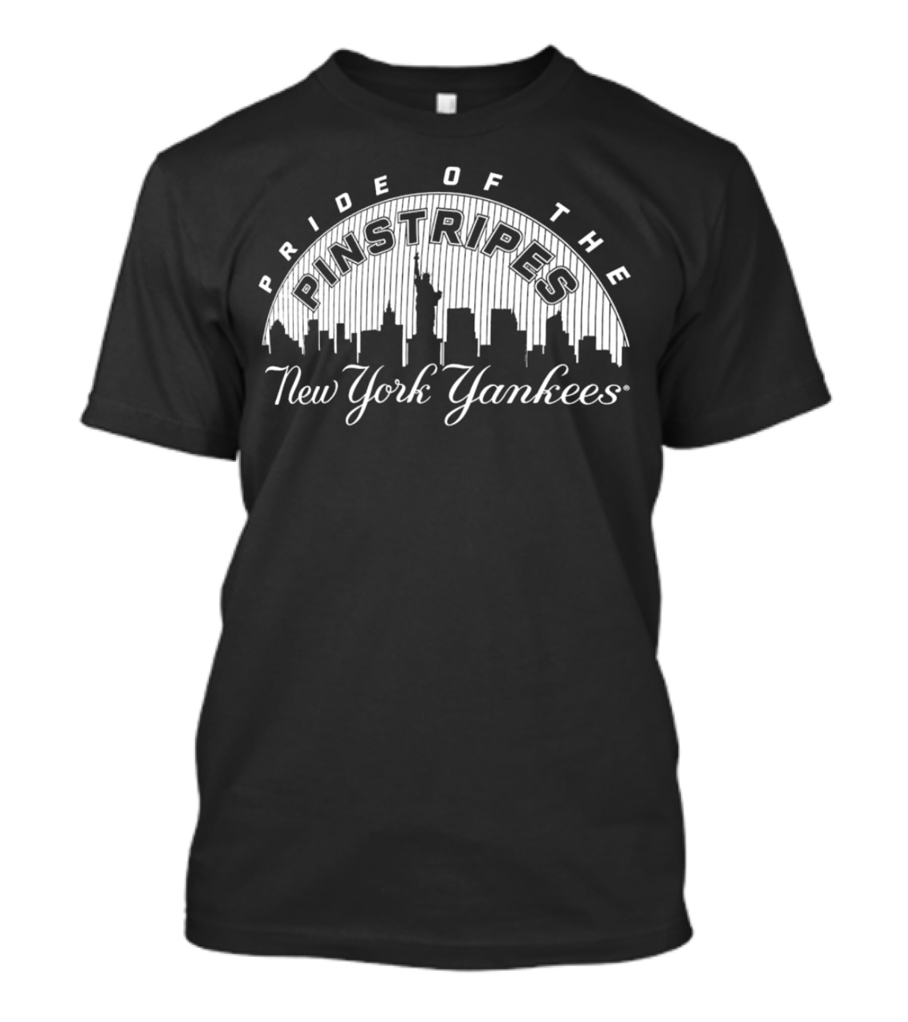 Pride Of The Pinstripes New York Yankees Skyline T-Shirt