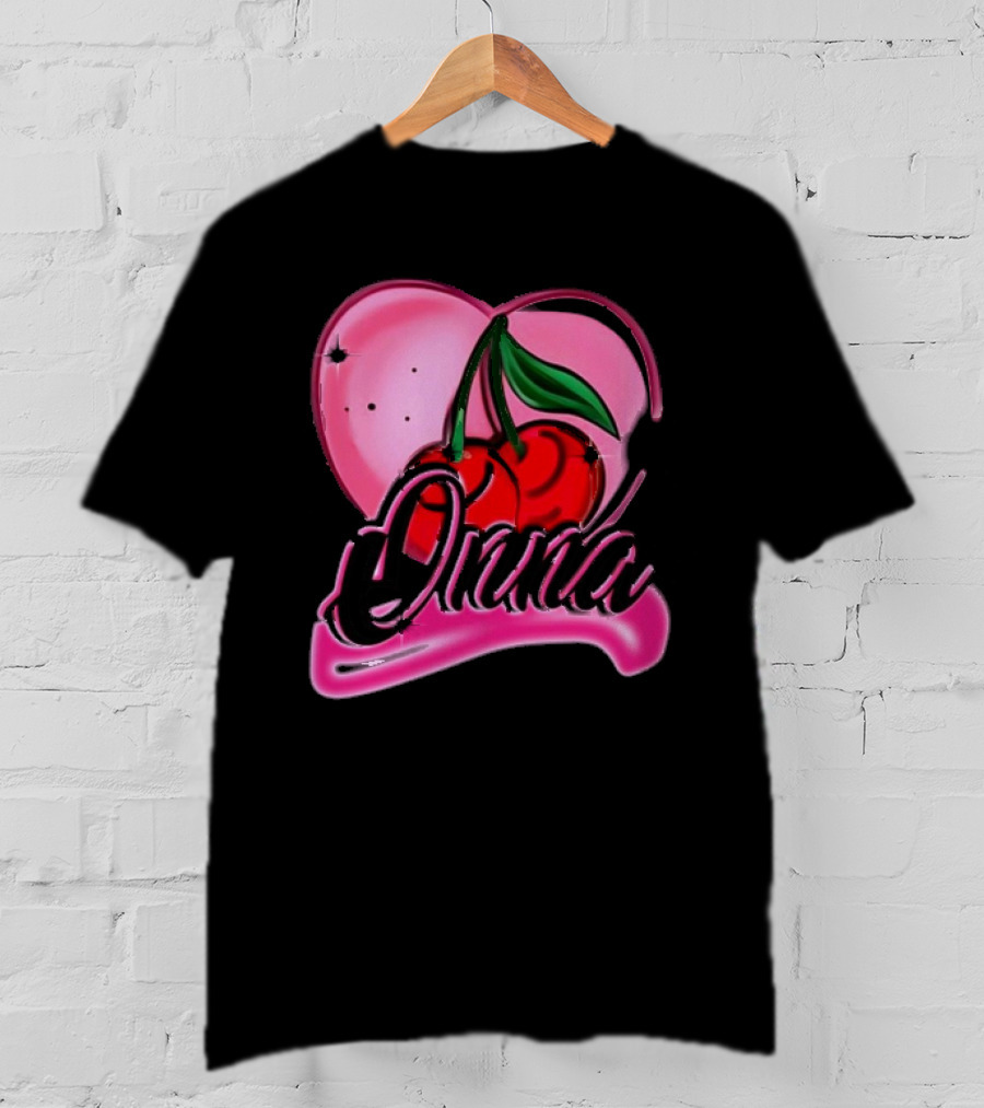 Onna Cherry Heart Pink T-Shirt