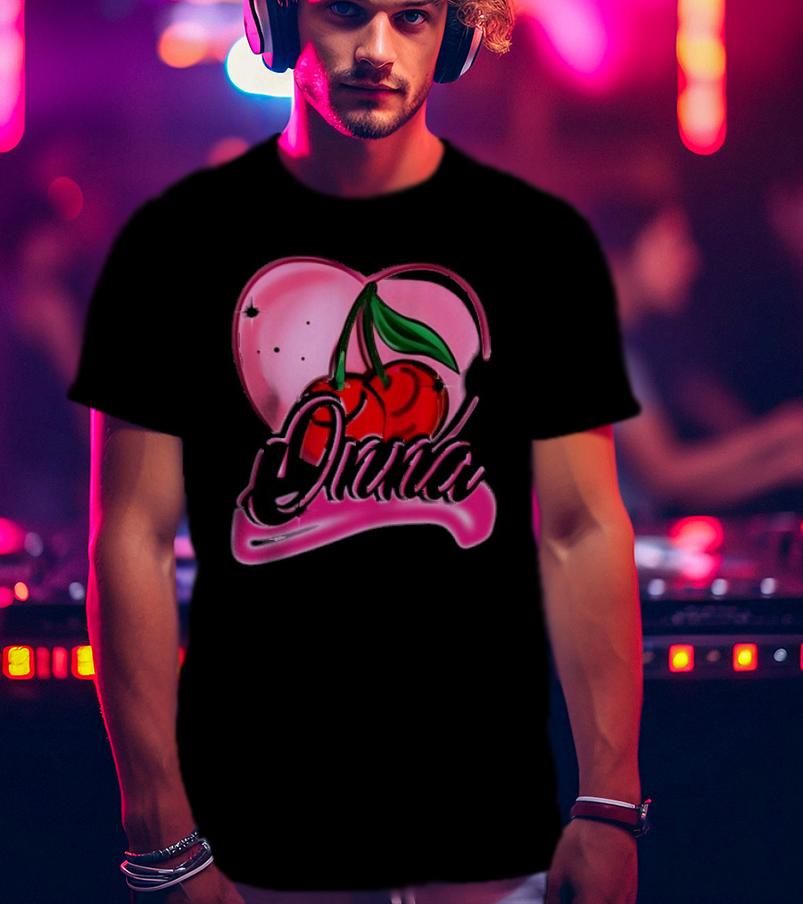 Onna Cherry Heart Pink T-Shirt