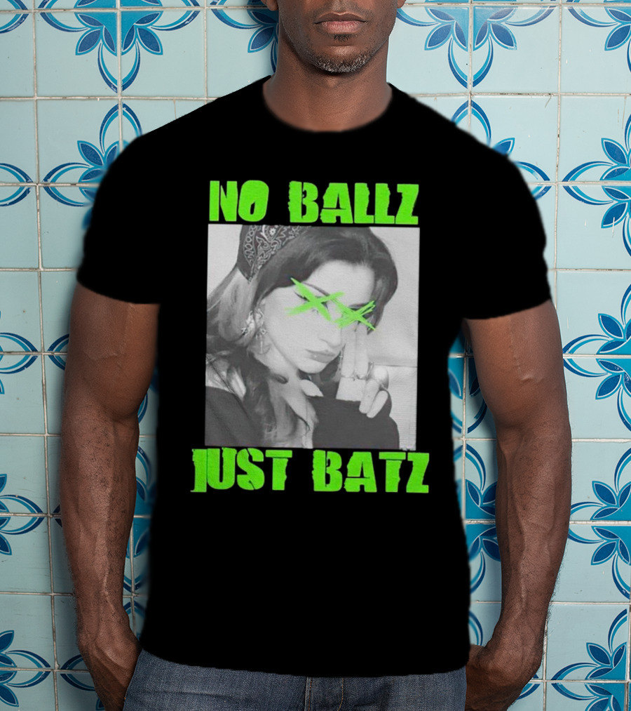 No Ballz Just Batz Bandana Girl Green X Eyes T-Shirt
