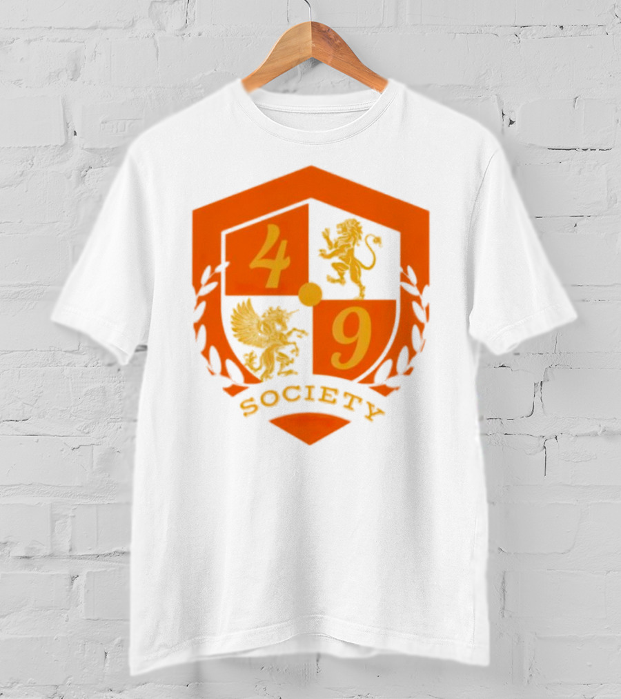 49 Society Crest With Heraldic Lion And Griffin Emblem T-Shirt