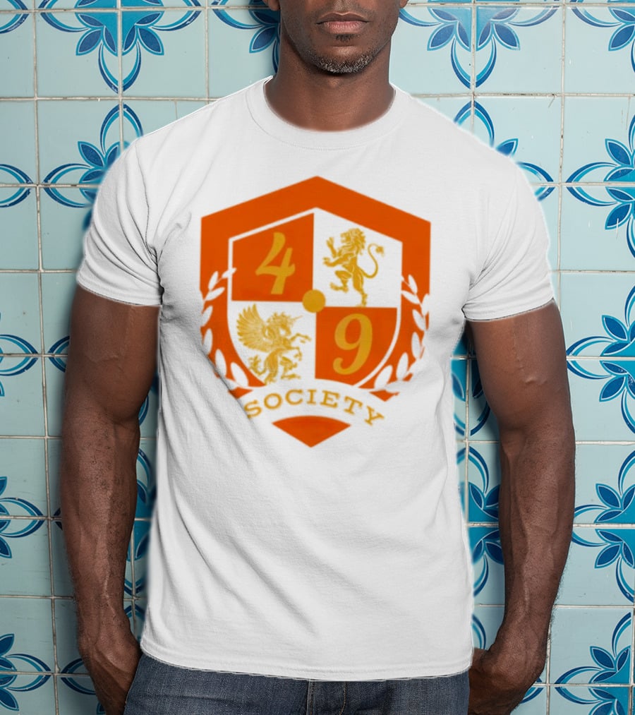 49 Society Crest With Heraldic Lion And Griffin Emblem T-Shirt