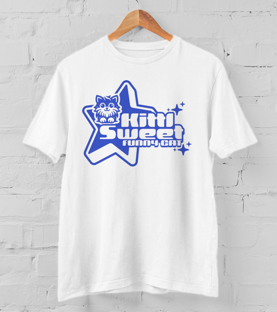 Kitti Sweet Funny Y2K Cat Star T-Shirt