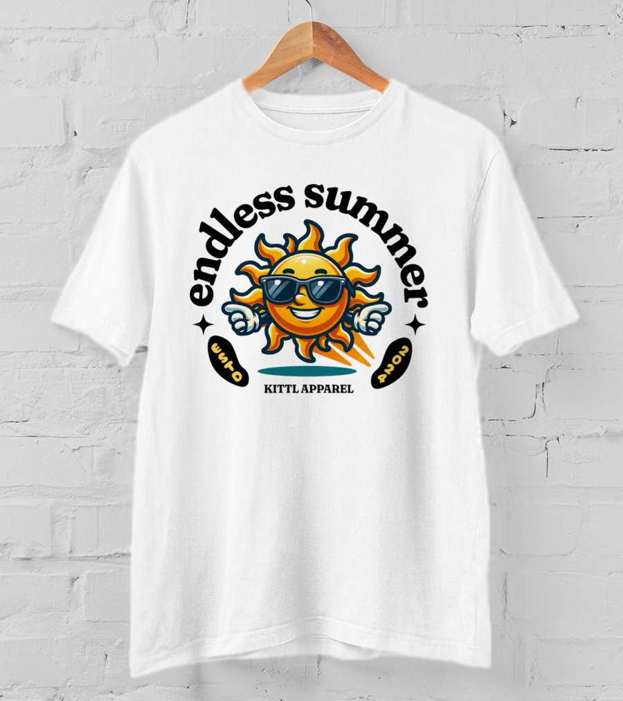 Endless Summer Kittl Apparel Sun With Sunglasses T-Shirt