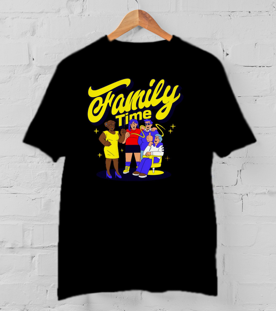 Family Time Lively Group Hug Together T-Shirt