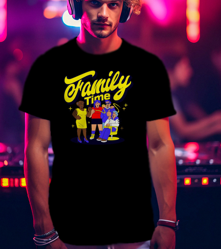 Family Time Lively Group Hug Together T-Shirt