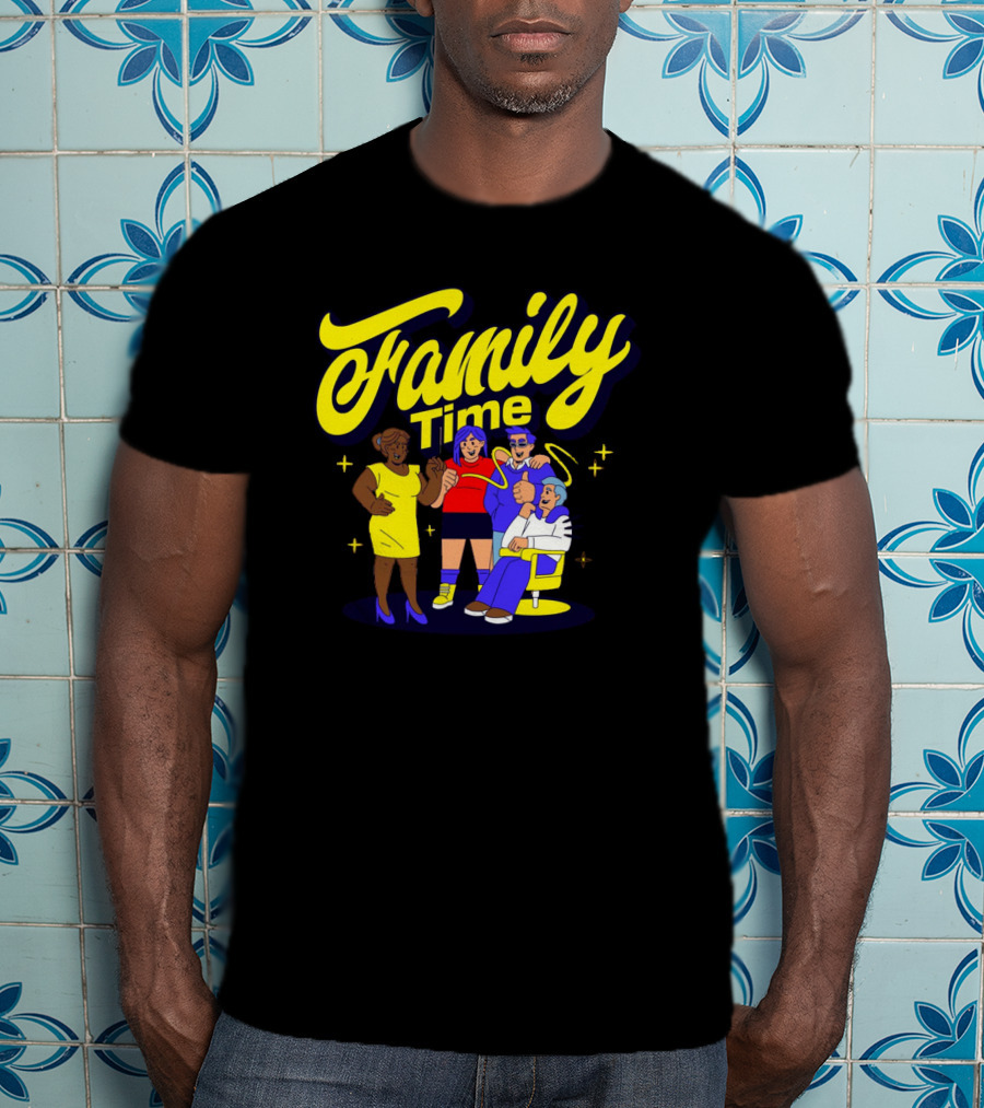 Family Time Lively Group Hug Together T-Shirt