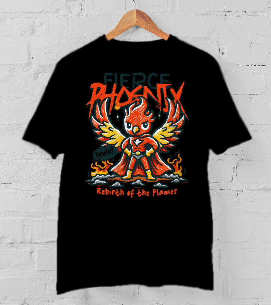 Fierce Phoenix Rebirth Of The Flames T-Shirt