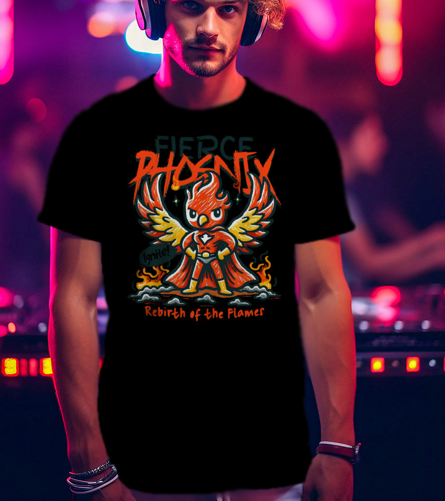 Fierce Phoenix Rebirth Of The Flames T-Shirt