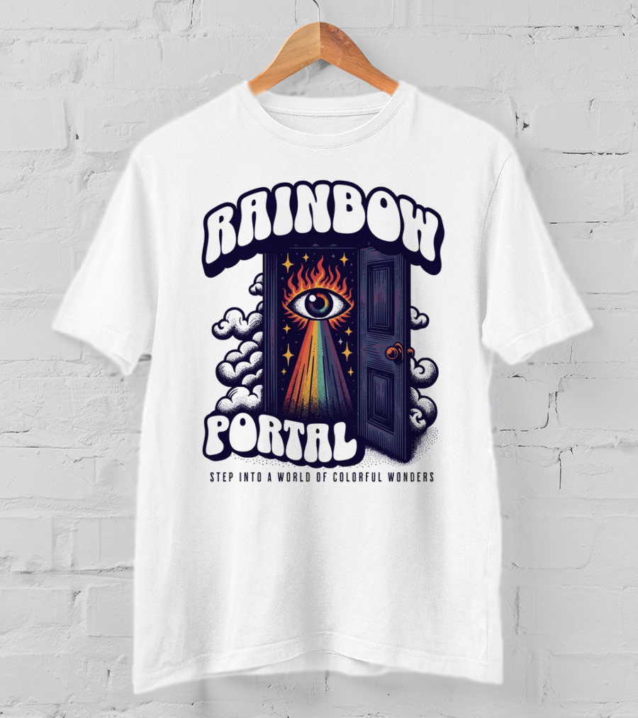 Rainbow Portal Step Into A World Of Colorful Wonders T-Shirt