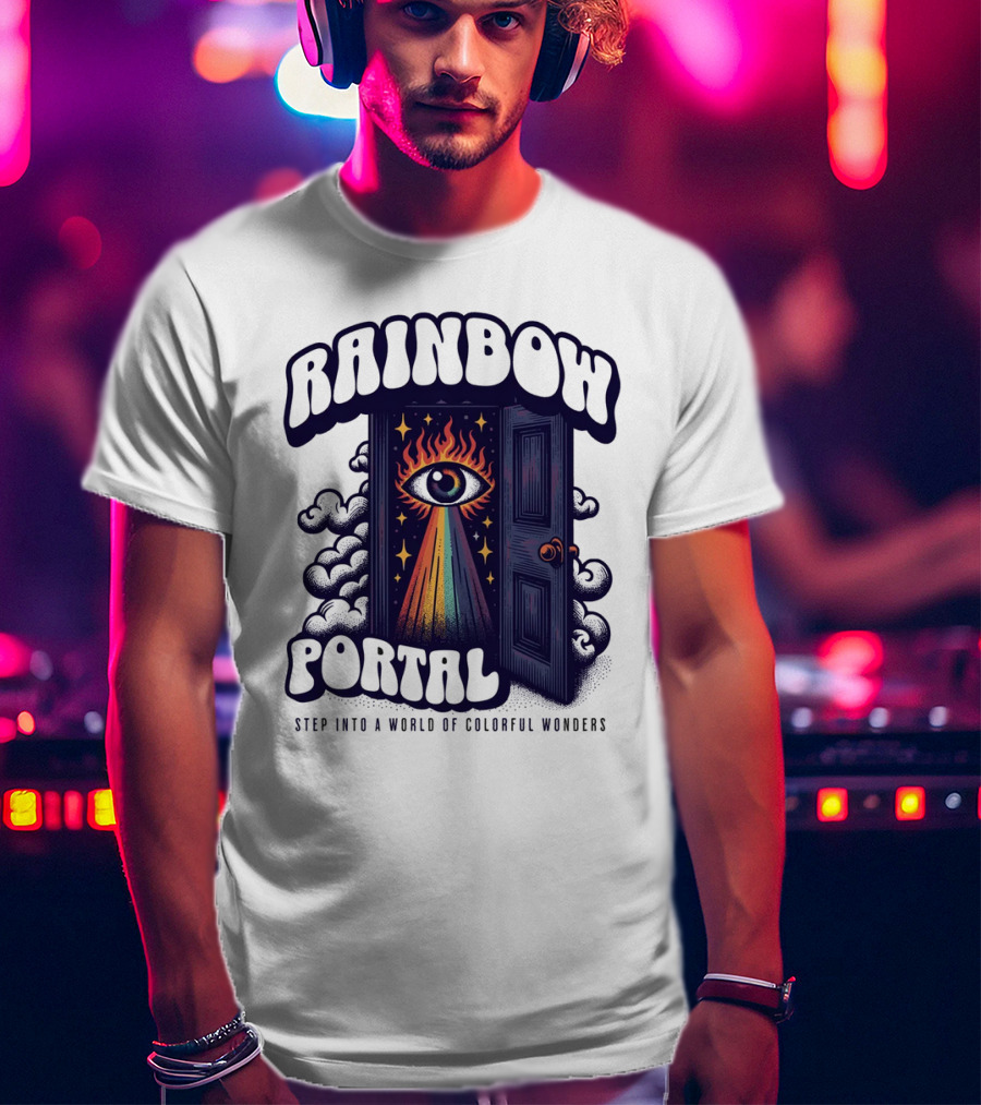 Rainbow Portal Step Into A World Of Colorful Wonders T-Shirt