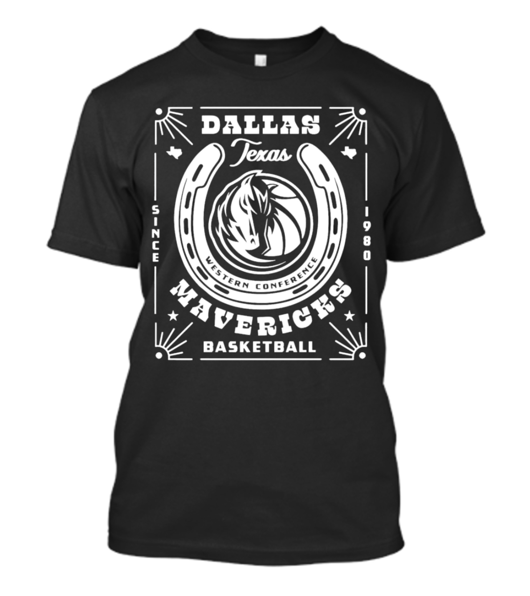 Dallas Texas Mavericks Western Conference Basketball Since 1980 T-Shirt