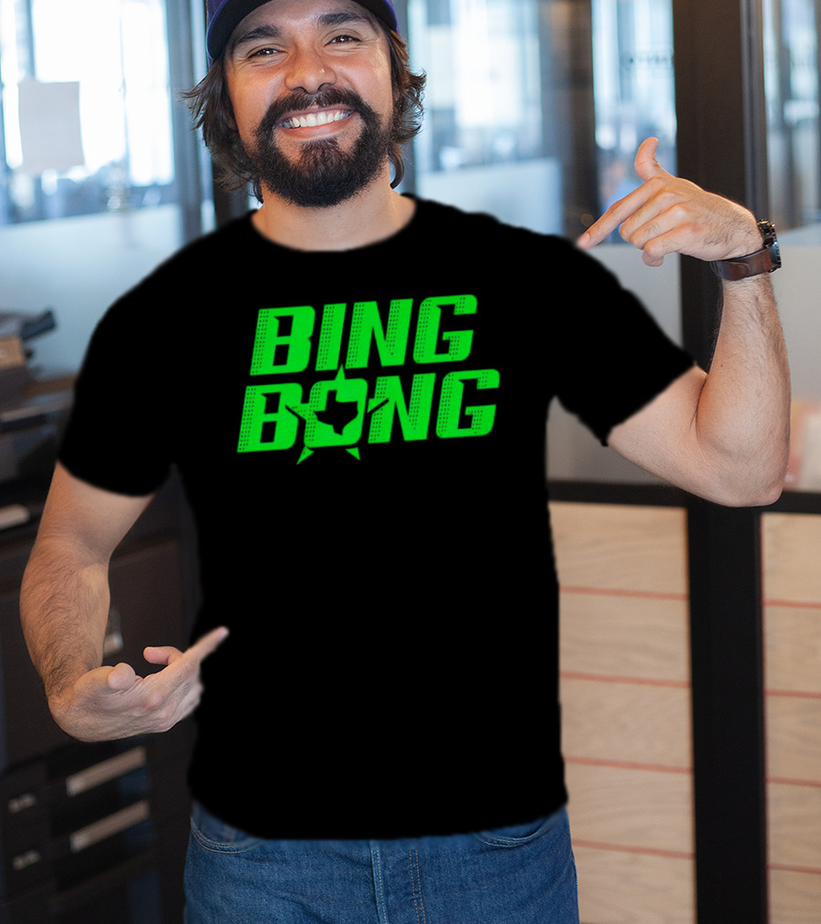 Dallas Stars Bing Bong Sports Text Logo Star Emblem T-Shirt