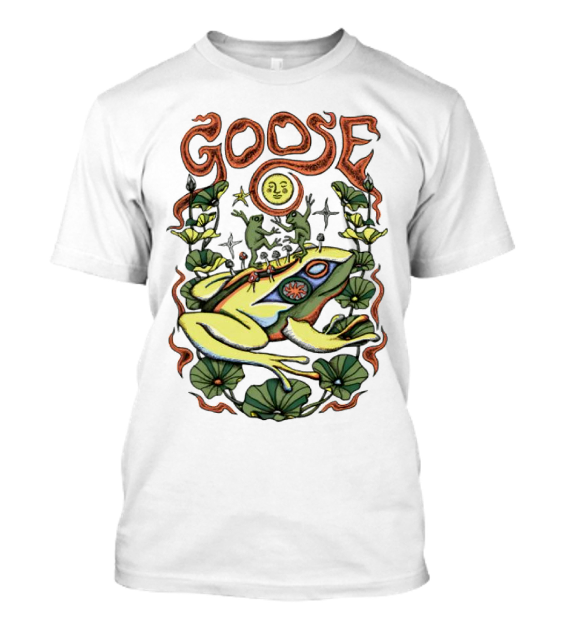 Goose The Band Frog Sun Nature Motif T-Shirt