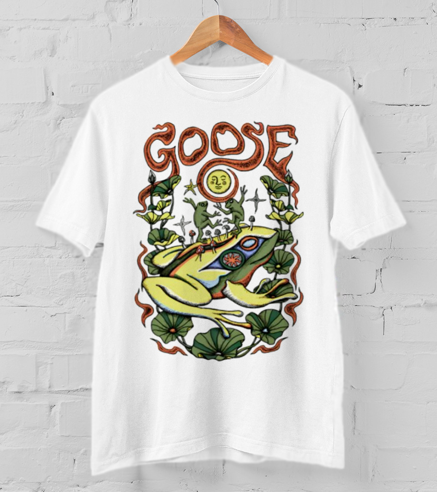 Goose The Band Frog Sun Nature Motif T-Shirt