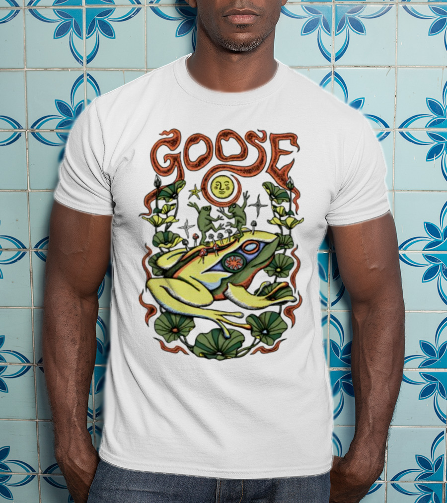 Goose The Band Frog Sun Nature Motif T-Shirt