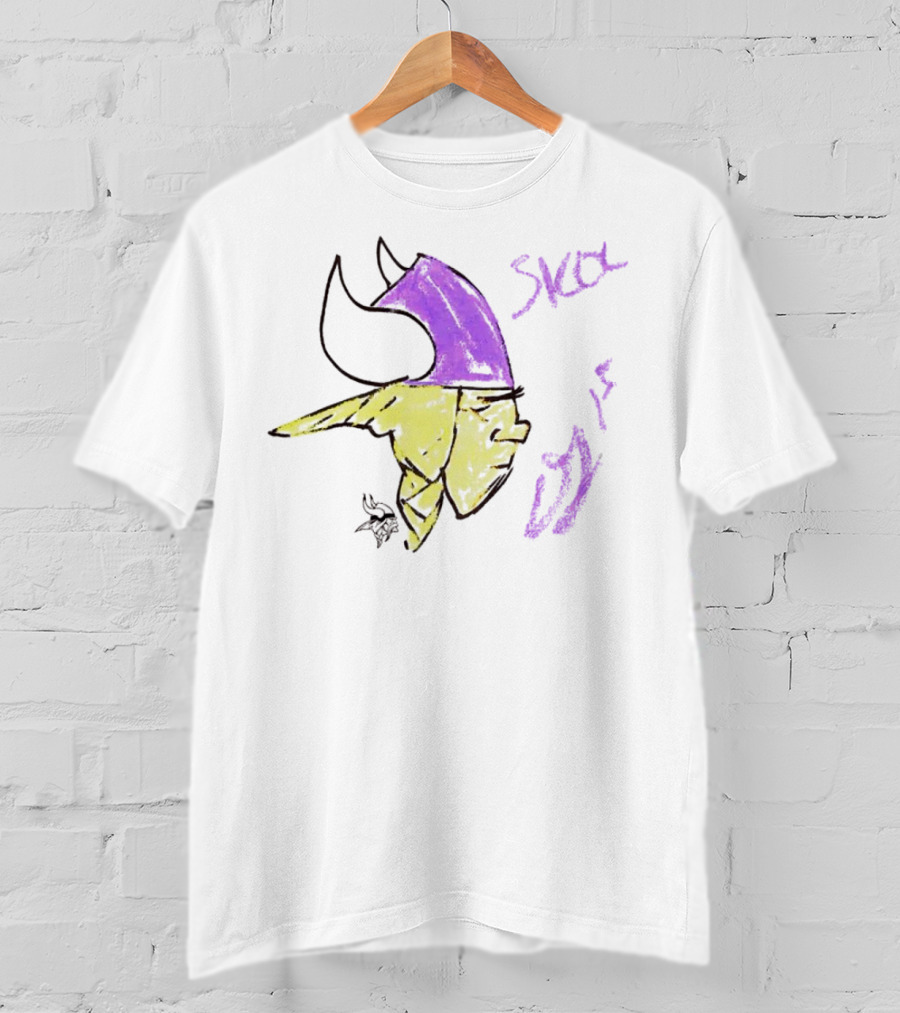 Skol Vikings Helmet Sketch Rookies Paint Minnesota Vikings T-Shirt