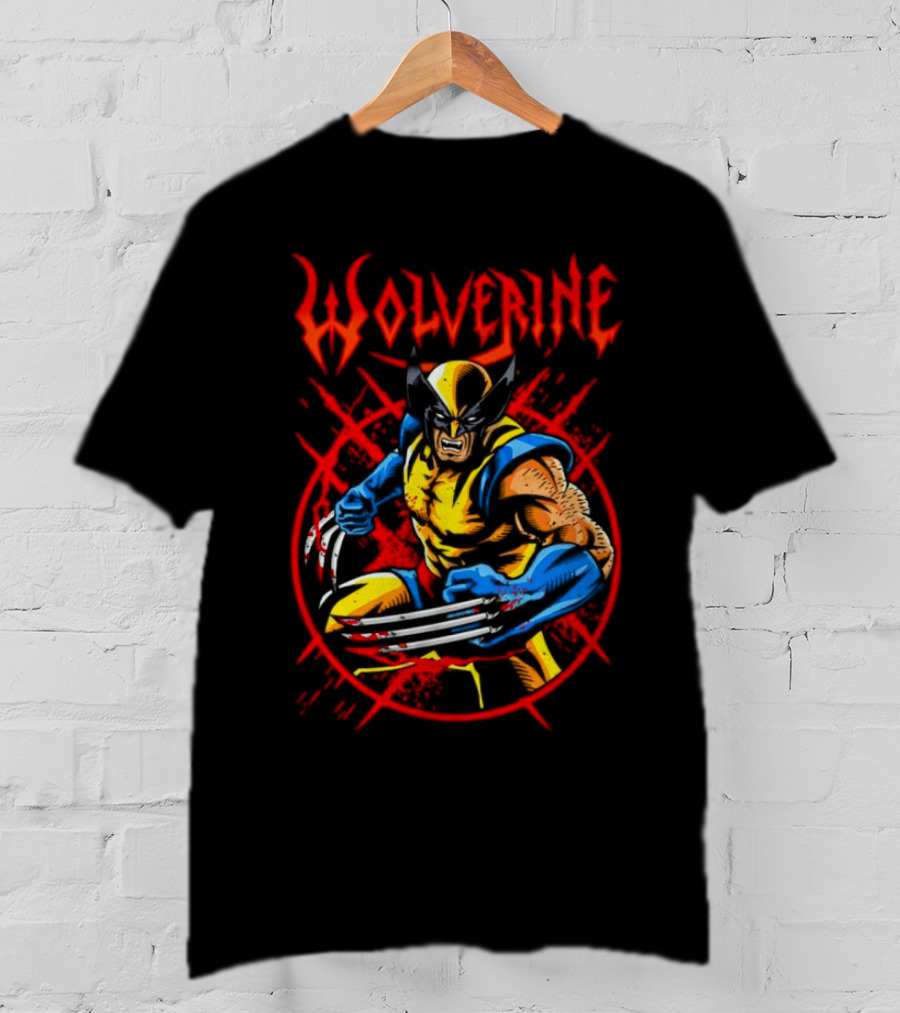 Wolverine Fierce Claws Violent Stance T-Shirt