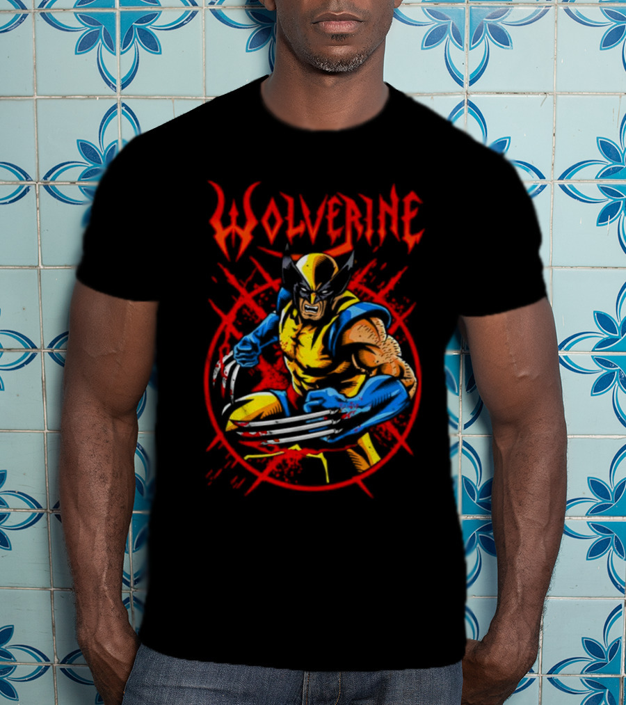 Wolverine Fierce Claws Violent Stance T-Shirt
