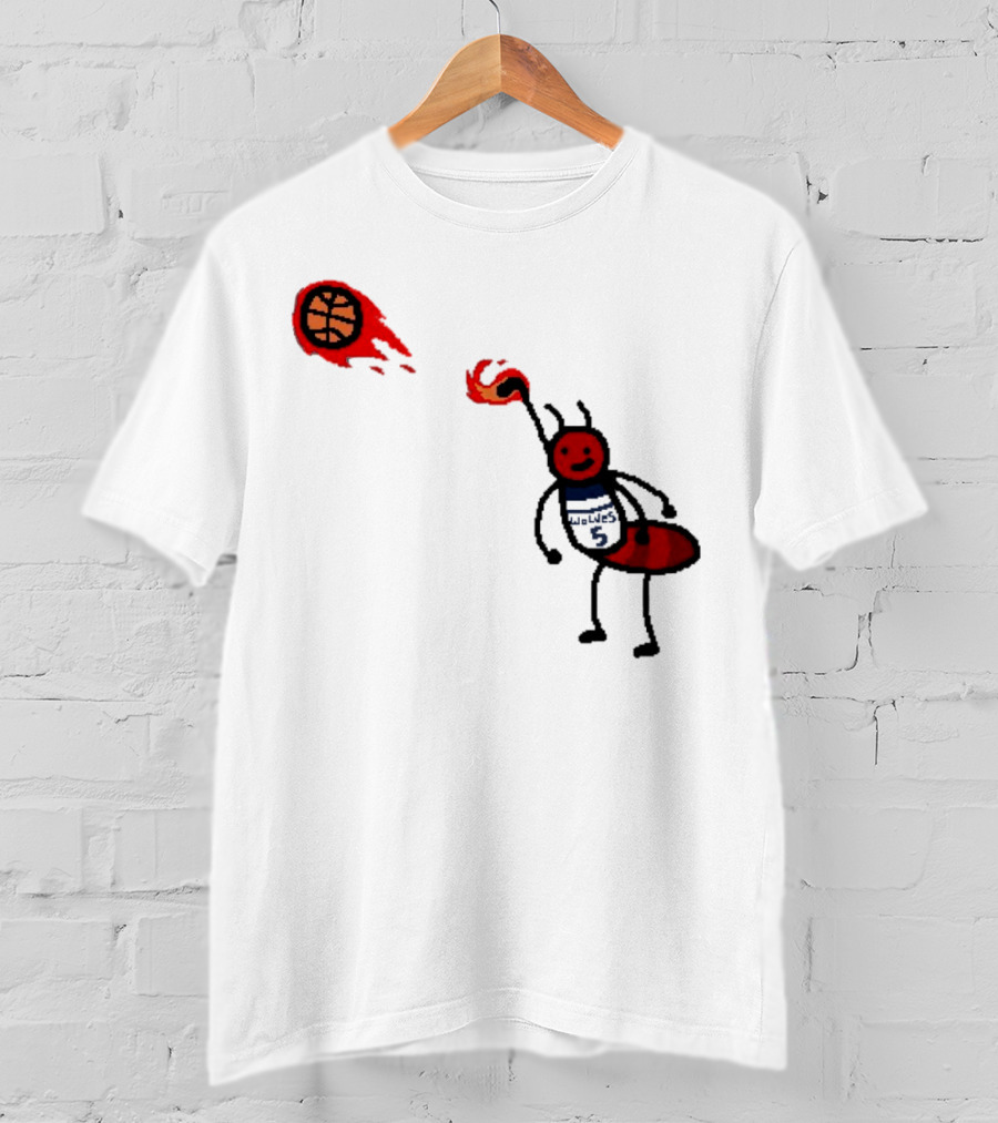 Anthony Edwards Minnesota Timberwolves Fire Ant Basketball T-Shirt