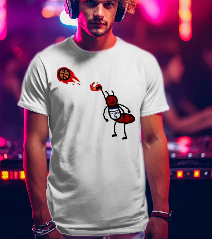 Anthony Edwards Minnesota Timberwolves Fire Ant Basketball T-Shirt