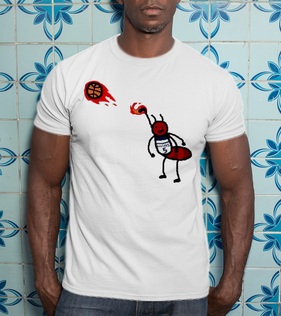 Anthony Edwards Minnesota Timberwolves Fire Ant Basketball T-Shirt