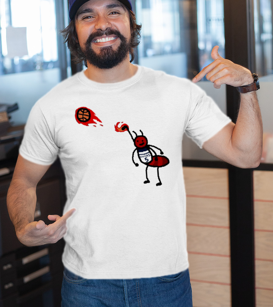 Anthony Edwards Minnesota Timberwolves Fire Ant Basketball T-Shirt