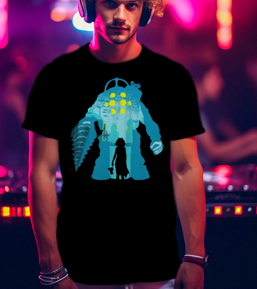 Big Daddy And Little Sister BioShock Underwater Adventure T-Shirt