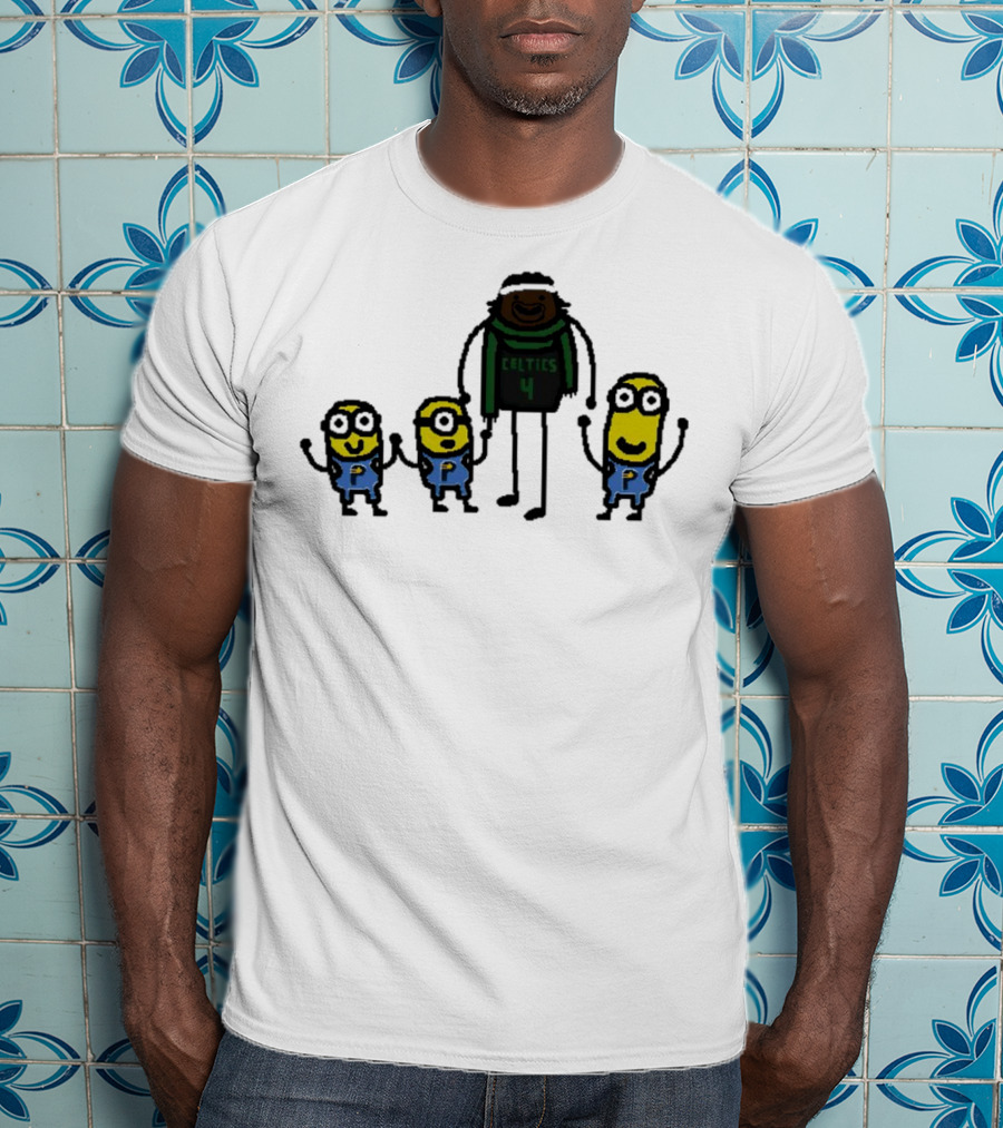 Boston Celtics Jrue Holiday Gru Holiday Minions T-Shirt