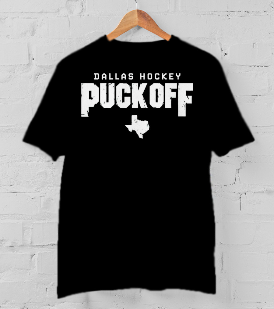Dallas Hockey Puck Off Texas T-Shirt