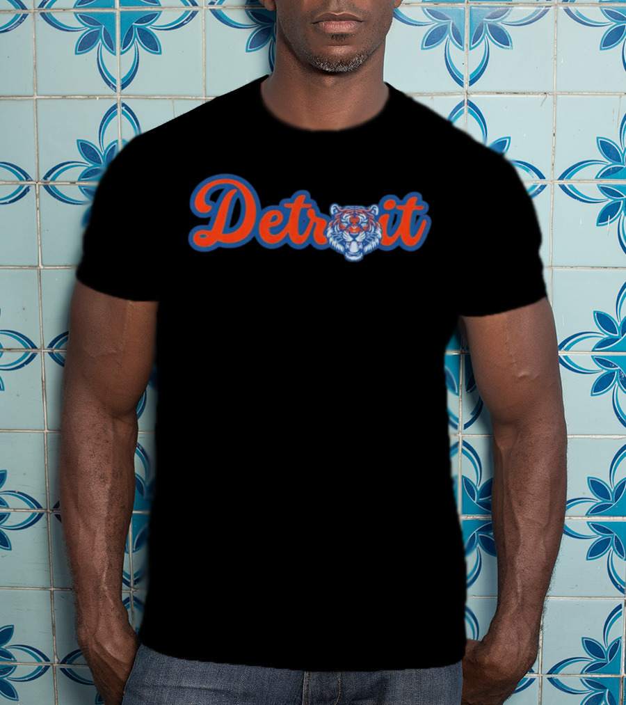 Detroit Tigers MLB Team Vintage Tiger Face T-Shirt