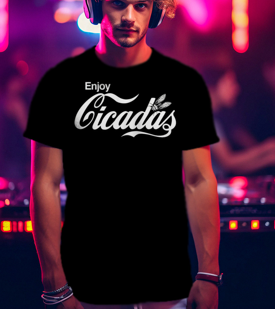 Enjoy Cicadas Vintage Script Style With Cicada T-Shirt