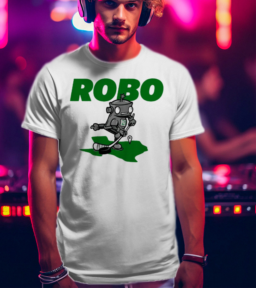 Robo Robot Playing Hockey T-Shirt