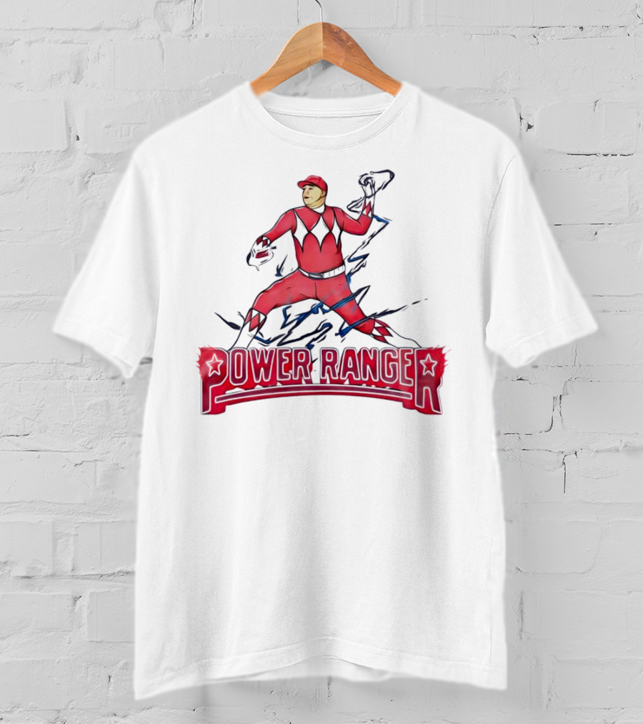 Power Ranger Ranger Suarez Baseball Pitcher Mashup T-Shirt
