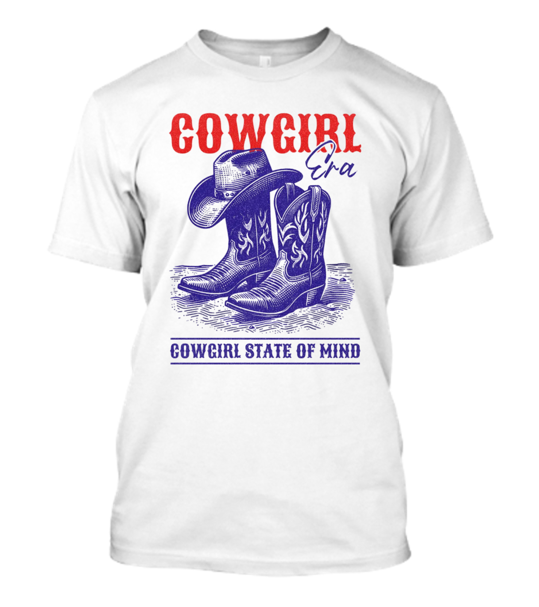 Cowgirl Era Cowgirl State Of Mind Vintage T-Shirt