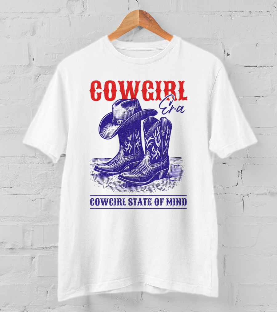 Cowgirl Era Cowgirl State Of Mind Vintage T-Shirt