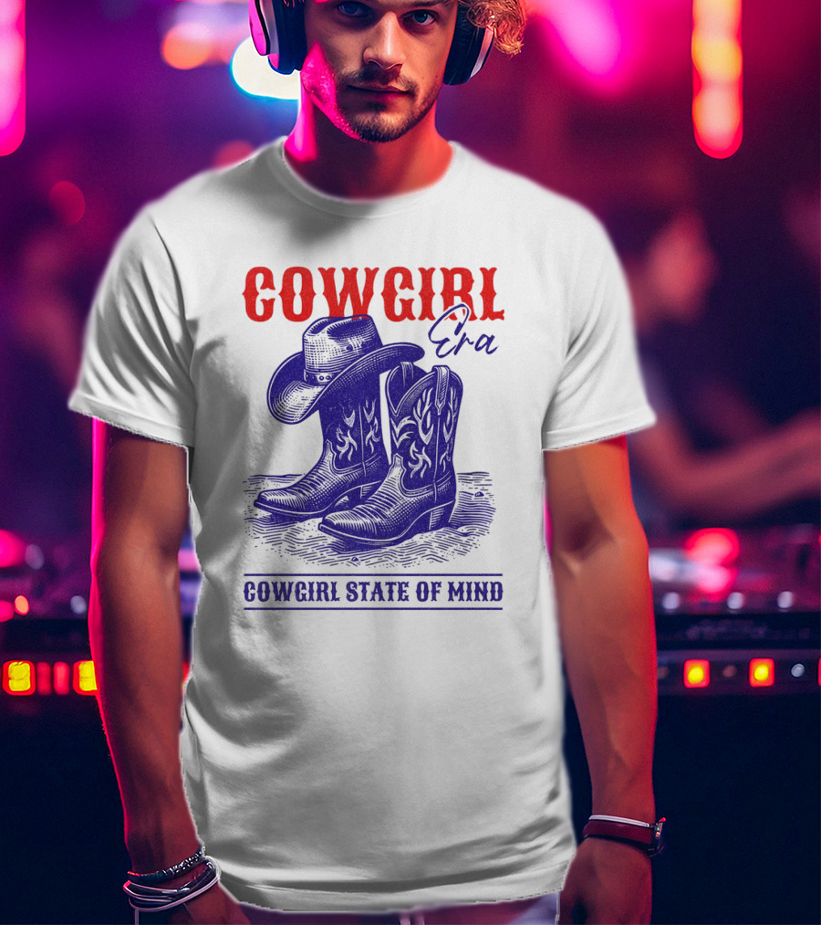 Cowgirl Era Cowgirl State Of Mind Vintage T-Shirt