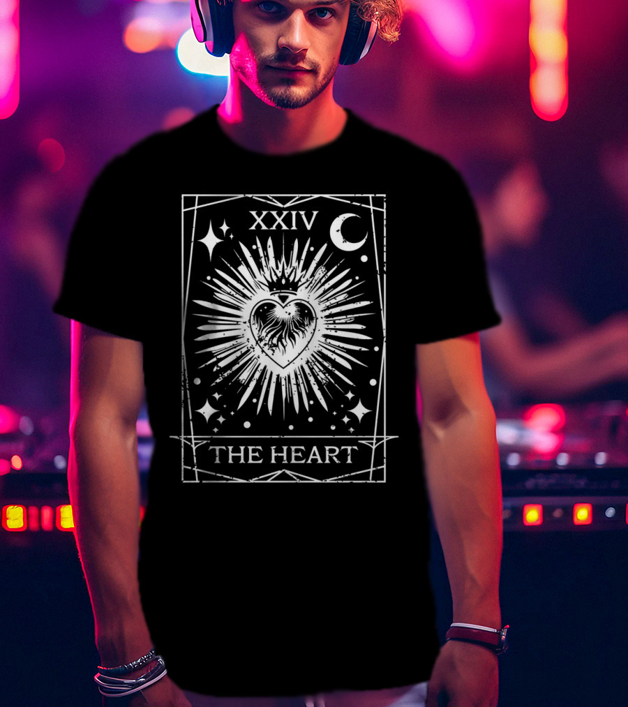 XXIV The Heart Tarot Card Celestial T-Shirt
