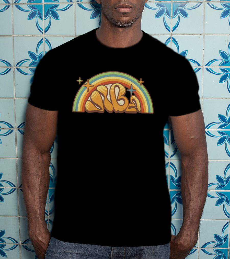 Retro Vibe Rainbow Stars T-Shirt