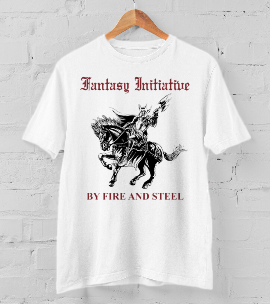 Fantasy Initiative By Fire And Steel Knight On Horseback T-Shirt
