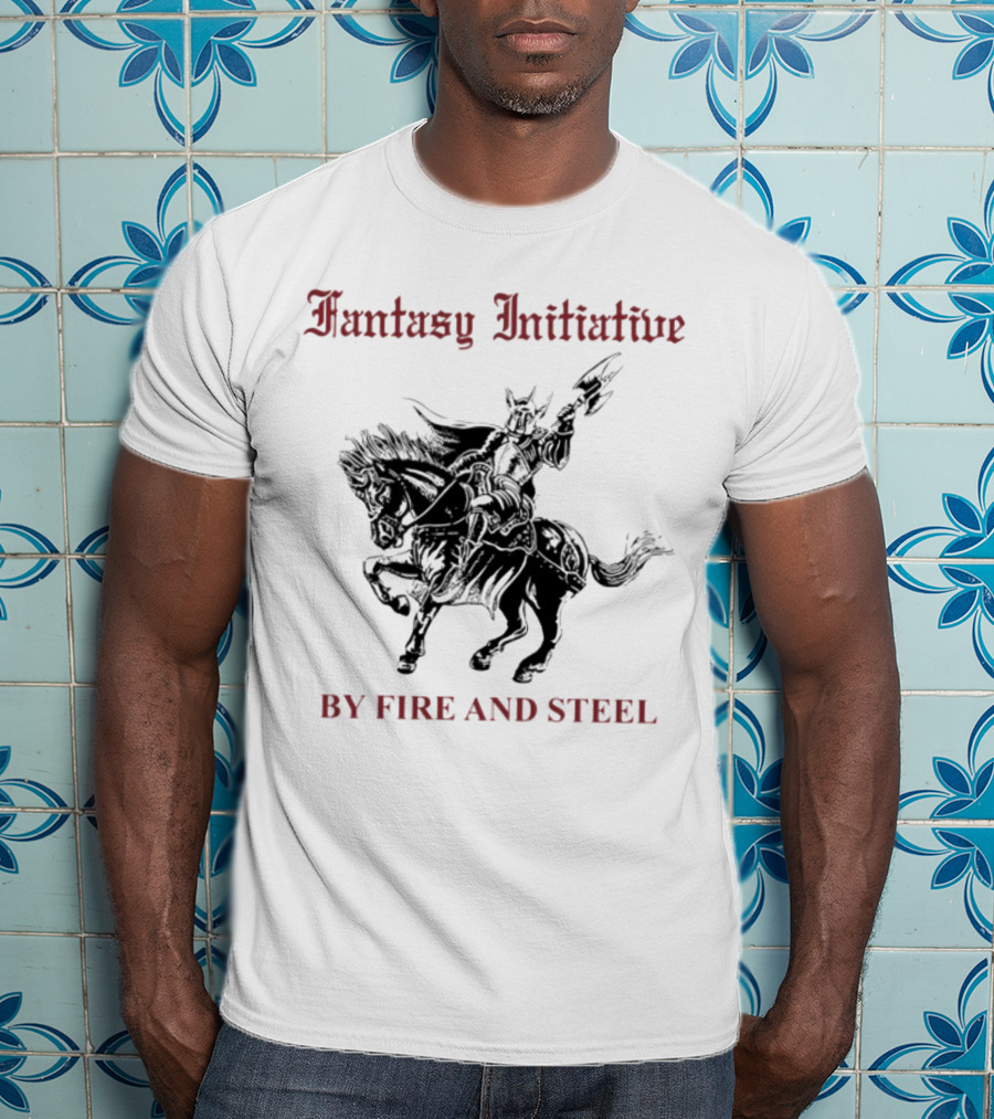 Fantasy Initiative By Fire And Steel Knight On Horseback T-Shirt