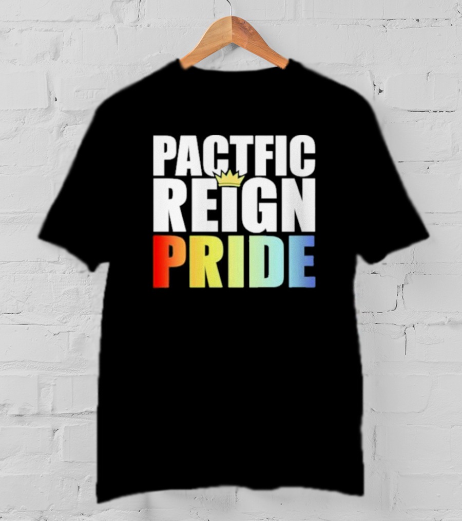 Pacific Reign Pride Crown Rainbow Colors T-Shirt