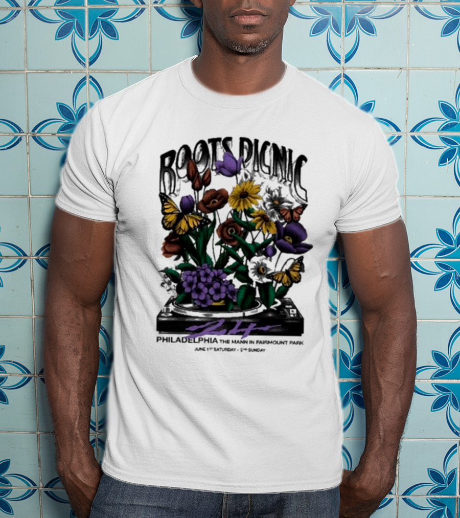 Roots Picnic Philadelphia Fairmount Park Flowers June T-Shirt